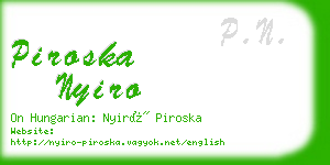 piroska nyiro business card